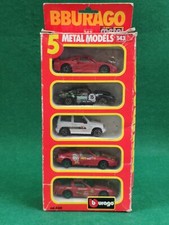 BURAGO 1:43 LOTTO 5 MODELLI  MACCHININE MODELLINI BOX IT  FERRARI PORSCHE SUZUKI