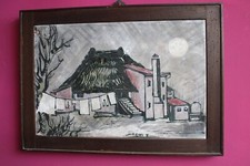 L68-ELIO SCHIAVON -1970- CERAMICA- CASONI PIOVE DI SACCO PADOVA-QUADRO CORNICE