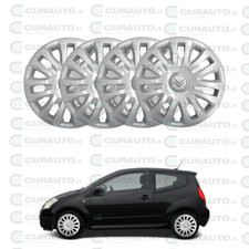 KIT SET 4 BORCHIE COPPE RUOTA PER CITROEN C2 DAL 2003 AL 2009 D14