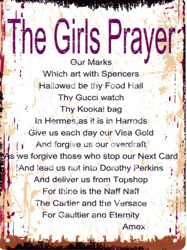 The girls prayer small metal - prayer,