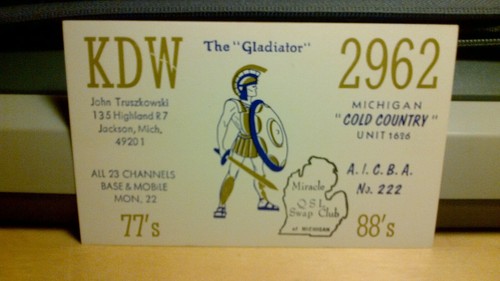 Cartolina qsl kdw 2962 - cb,