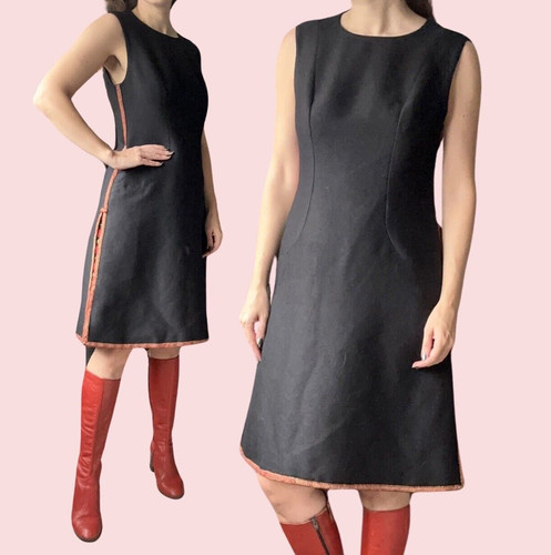 Abito line lana nera - abito, a-line
