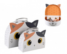 Scatole Matrioska con manico ORANGE GATTO set 2 pz