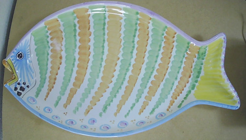 Piatto pesce vintage italia - piatto,