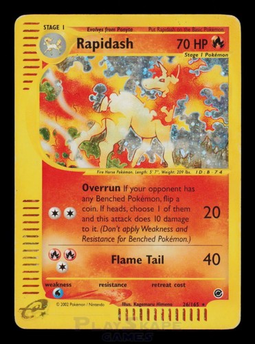 Pokemon card rapidash 165 - card,