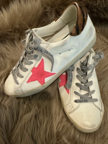 Golden goose super star - golden, zebra