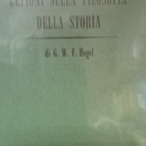 Hegel lezioni sulla - f.,