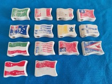 x14 GOMME MULINO BIANCO Gommine COLLEZIONE Gadget Vintage Anni '80s BANDIERINE !