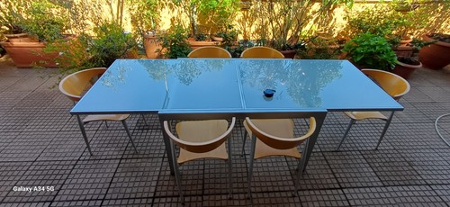 Tavolo vetro metallo all - tavolo, vetro-metallo