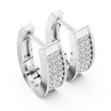 Orecchini cerchio diamanti - orecchini,