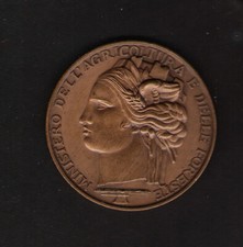 ANTICO Medaglione /medaglia  al valore AGRICOLO   di epoca Fascista