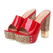 Pantofole donna pelle plateau