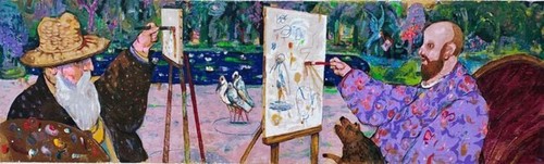 Pittore nel bosco - pittore,