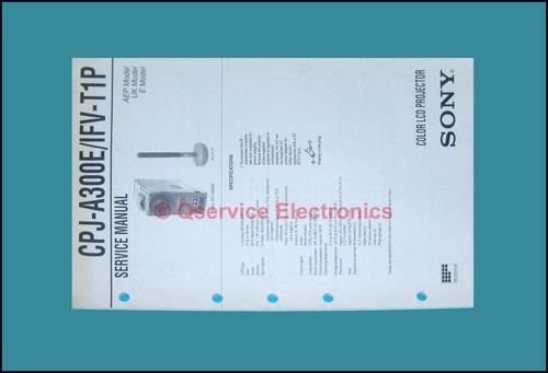 Sony cpj a300e manuale - cpj-a300e, di