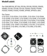 KIT MEMBRANE CARBURATORE DECESPUGLIATORE STIHL MS180 FS120,BR,BT,FR ,SP altri 
