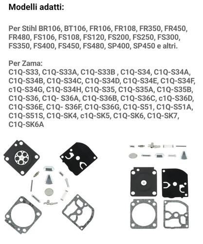Kit membrane carburatore - membrane,