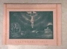 CALENDARIO 1934 OPERE MISSIONARIE PREZIOSISSIMO SANGUE