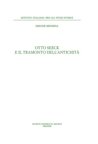 Otto seeck tramonto - seeck,