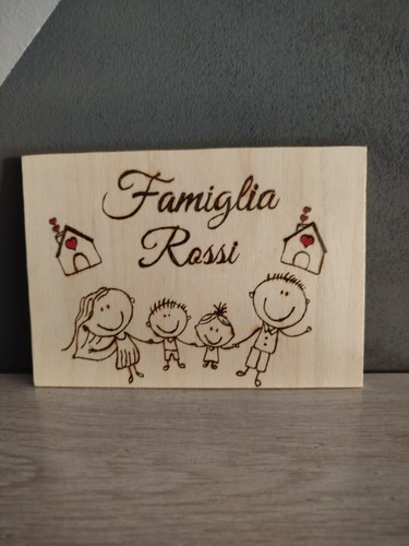 Targhetta fuori porta - porta, famiglia