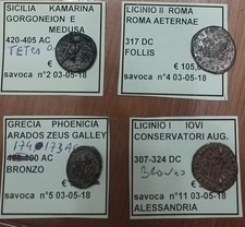 RARO Lotto di 4 monete ANTICHE ROMANE E GRECHE - VERO AFFARE