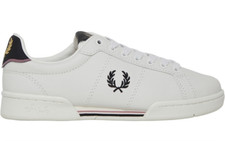 FRED PERRY B722 SCARPE DA GINNASTICA IN PELLE, BIANCO/PORCELLANA, B4294-162, TAGLIA 7 UK, EU 41