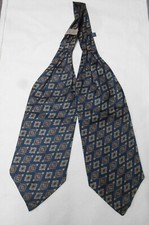 Ascot Foulard da Collo Cravatta Pura Seta 100% Sciarpa Sergio Zagarese Vintage