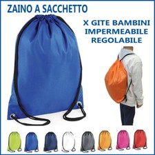 zaino zainetto bambini impermeabile leggero piccolo tracolla regolabile per gita