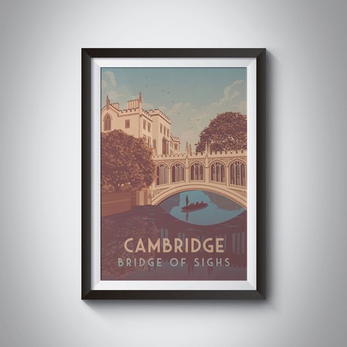Poster viaggio cambridge - poster,