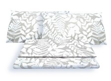 Completo Letto Set Lenzuola Federe Fantasia Natura Foglie Beige  Verde 100% Cot