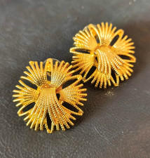 orecchini vintage americani anni 70 dorati firmati Monet - earrings