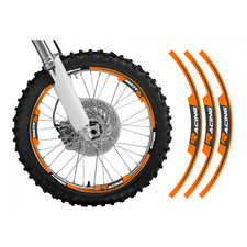 adesivi moto grafiche per cerchi in Crystal Blackbird cross enduro arancione