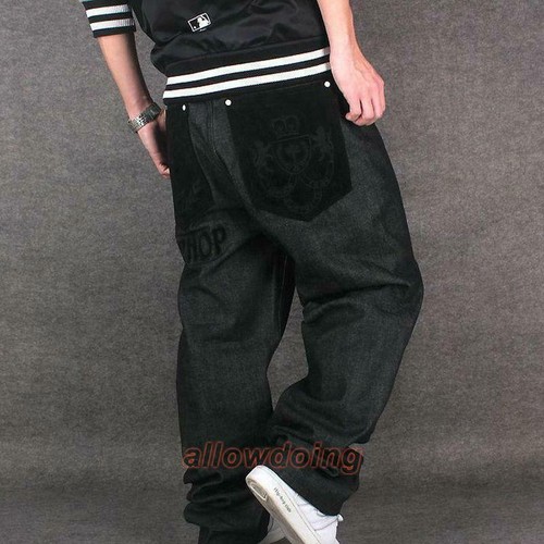 Pantaloni jeans uomo hip hop - pantaloni,