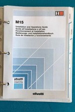Manuale Olivetti M15 - "Guida all'installazione e all'uso" - originale, 5 lingue