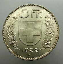 Svizzera 5 FRANCHI 1922 KM 37
