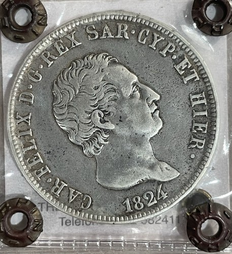 Lire carlo felice 1824 - 5,
