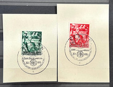 1938 Set tedesco di 2 francobolli su cartoline Francobollo - Leadership /442