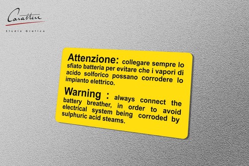 Adesivo sfiato batteria - batteria, per