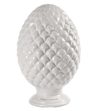 PIGNA IN CERAMICA SICILIANA STIL DECORATIVA SEGNAPOSTO CENTROTAVOLA BIANCA 22*15