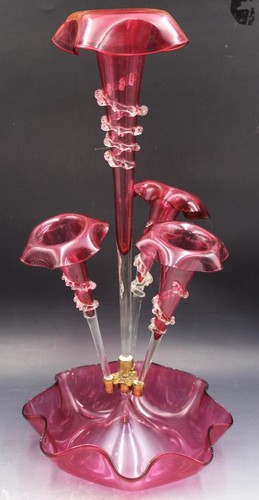 Vaso epergne vittoriano - vittoriano, c1890s
