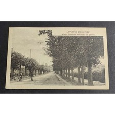 Cartolina Livorno Piemonte - Viale Stazione Entrando in Paese