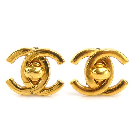 Orecchini clip con logo - a,