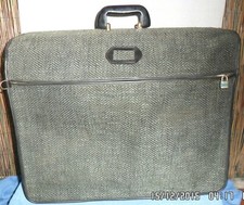 VALIGIA PORTA ABITI VINTAGE ORIGINALE ANNI 60 IN TESSUTO METALLO FERRO BAKELITE