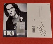 RARA CARTOLINA PUBBLICITARIA DOOA PARFUM 2012 CAVANI CALCIO NAPOLI AUTOGRAFATA 