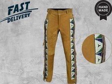 Pantaloni western in pelle