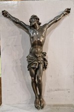 Crocifisso, antico Cristo in bronzo a cera persa Xviii sec secolo. 31 cm altezza