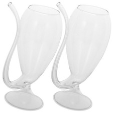 2 Pcs Glass Wine Cup With
