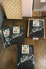 Lotto 4 Calze da reggicalze con riga RUSCUS DAINA vintage nere seamed point N.81