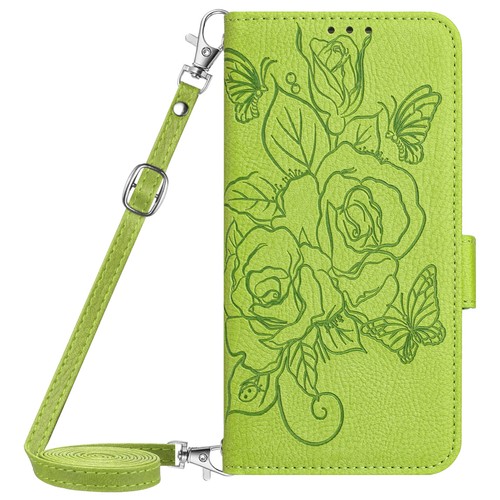 Crossbody leather emboss - emboss, rose