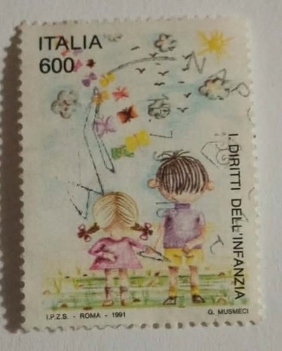 Francobollo italia diritti - francobollo, italia-diritti