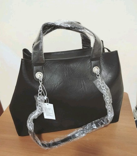 Borsa donna ecopelle nera - borsa,